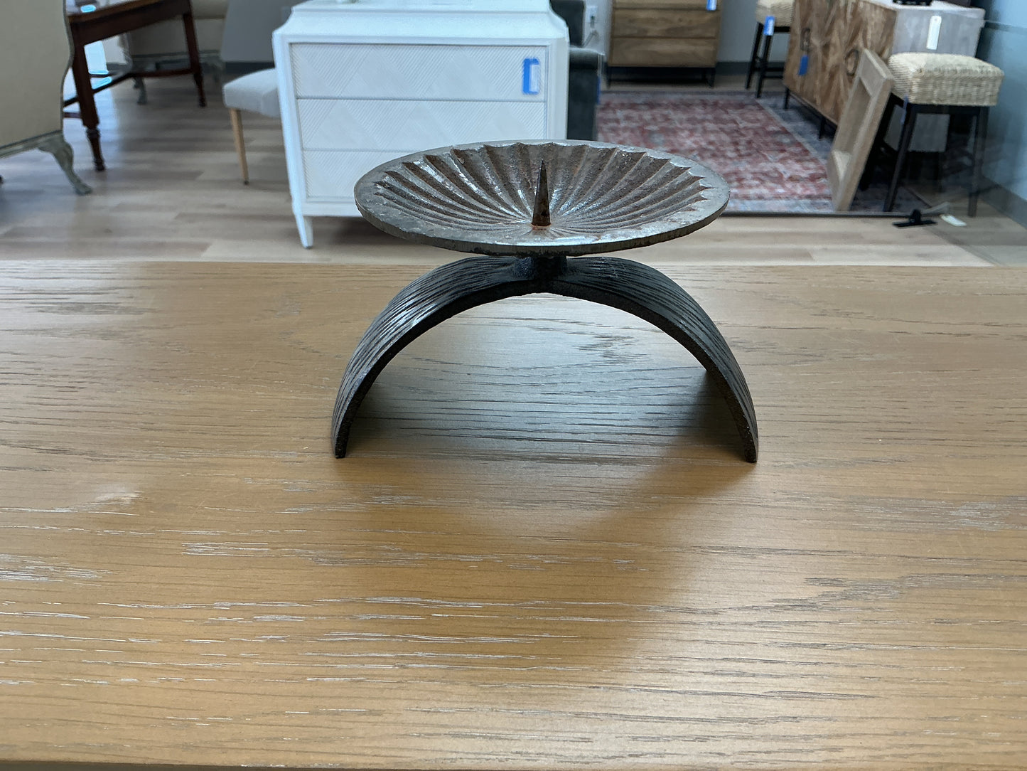 Rustic Vintage-Style Metal Candleholder