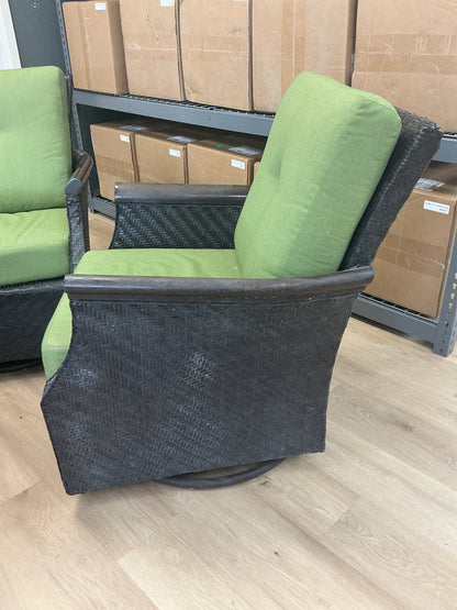 Rattan Glider Swivel Chair