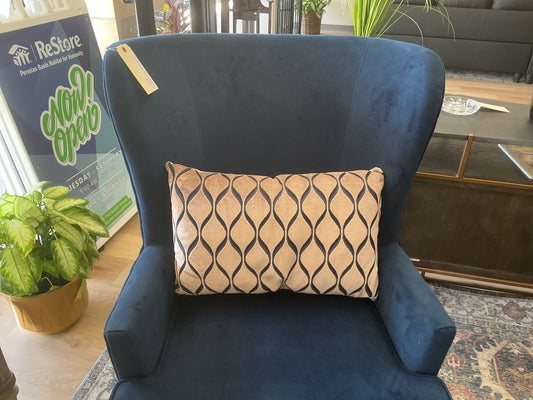 Decorative Lumbar Pillow w/Velvet Back