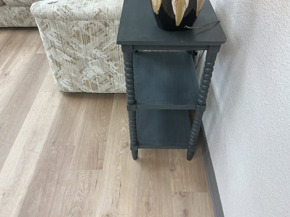 Dark Gray 3-Tier Accent Table