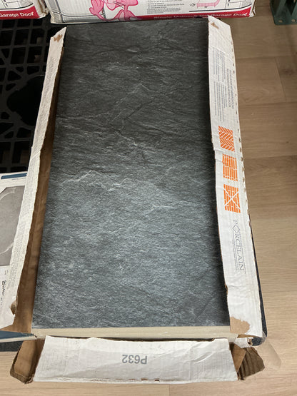 Sediment Slate Black Porcelain Floor/Wall Tile (12”x24”)