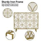 41” Iron Gold Single Panel Fireplace Screen