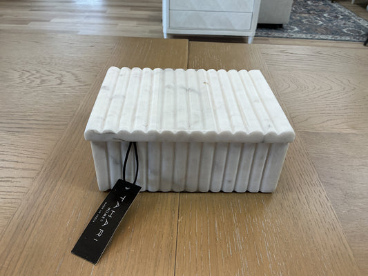 Sculpted Lidded Marble Box by Tahari