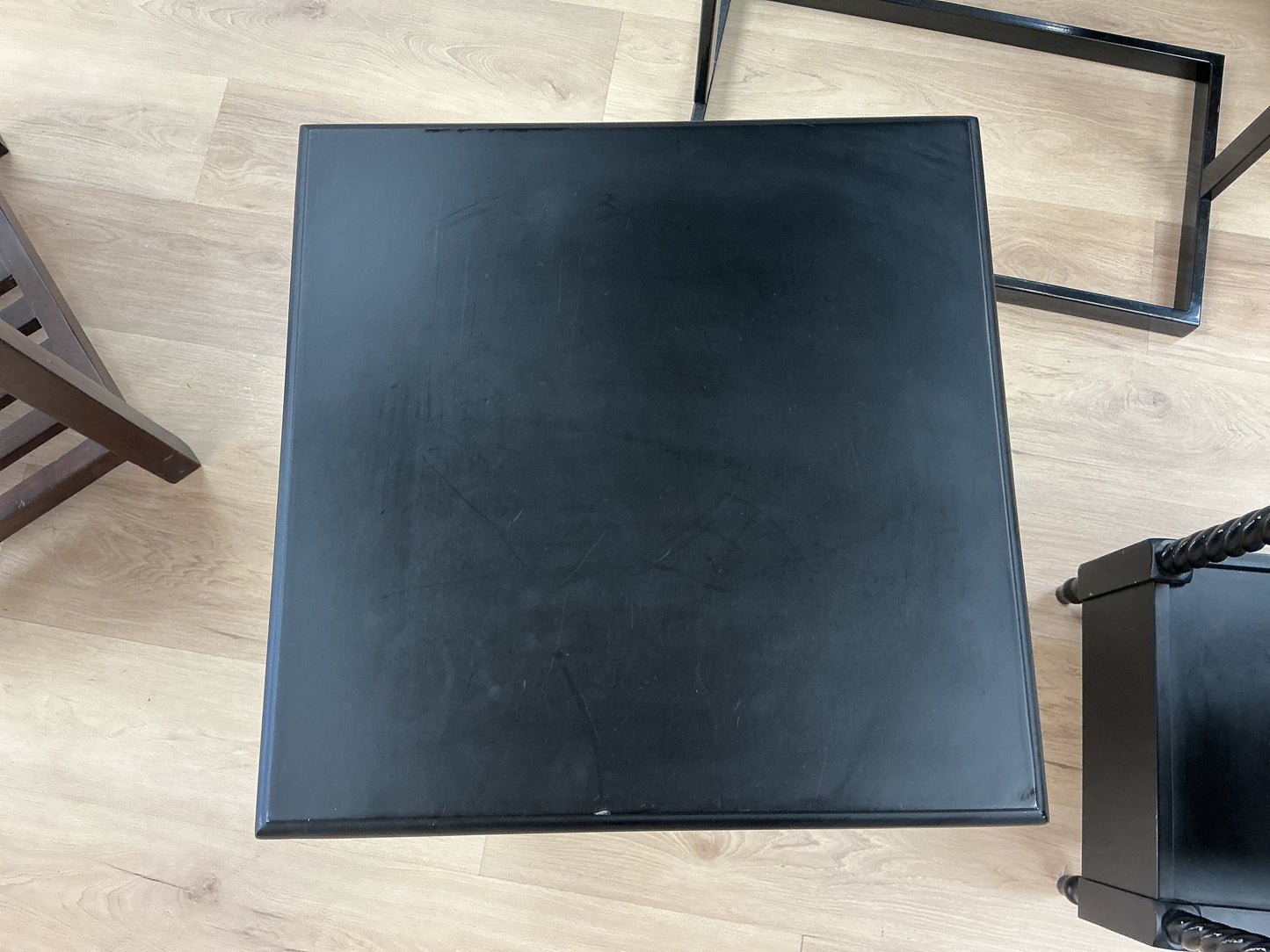 Black Storage Side Table