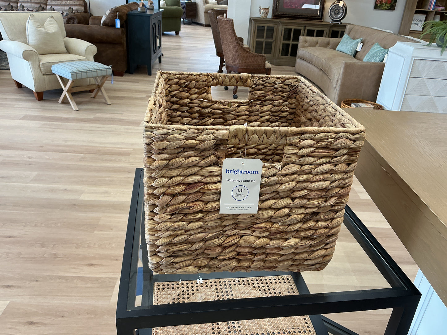 Large Woven Water Hyacinth Milk Crate