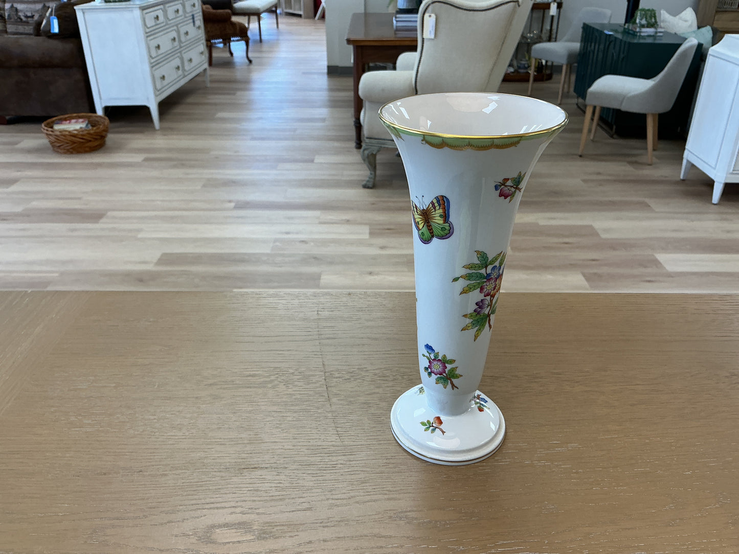 Vintage Hand Painted Trumpet Vase