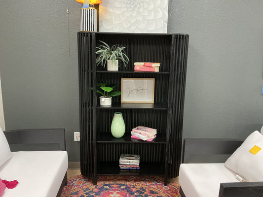 Slatted 4-Shelf Mango Bookcase