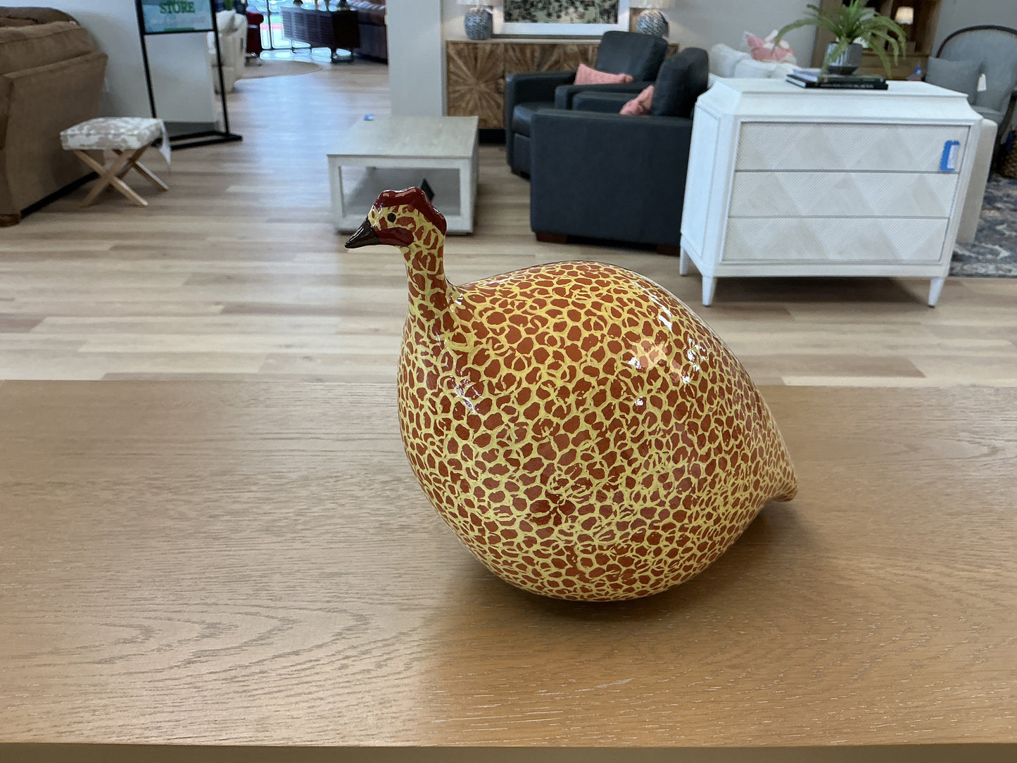 La Pintade Caillard Hand Painted Ceramic Guinea