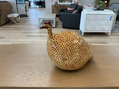 La Pintade Caillard Hand Painted Ceramic Guinea