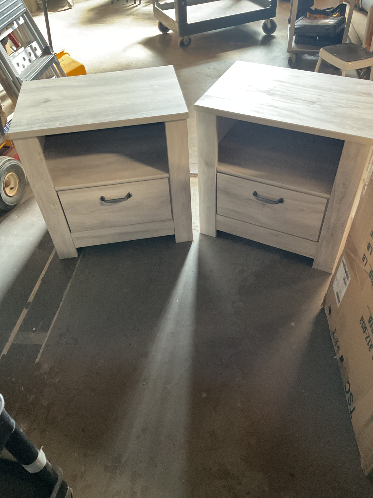 Bellaby Whitewash 1-Drawer Nightstand