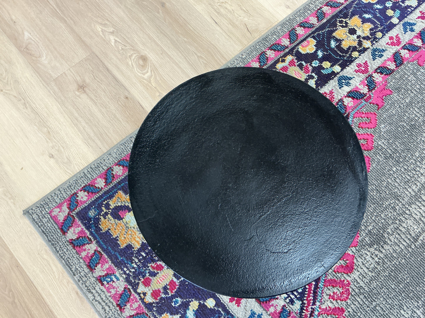 Black Cast Aluminum Round Table