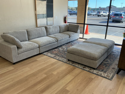 6 Piece Modular Chenille Sectional