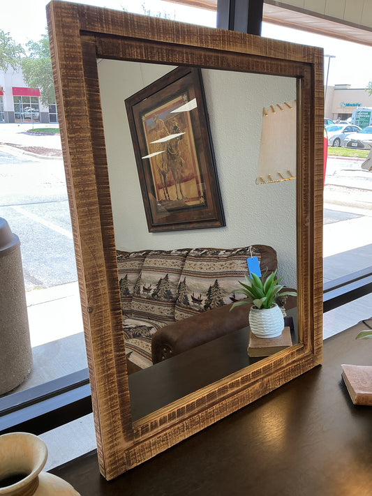 Woven Rattan Mirror