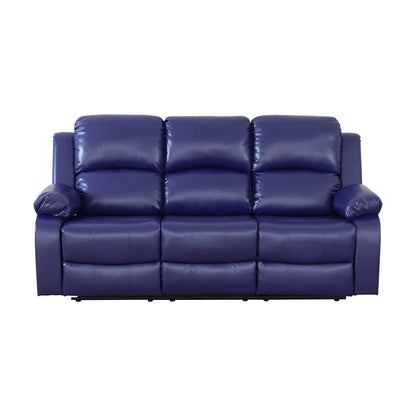 3 Piece Vegan Leather Manual Reclining Sofa