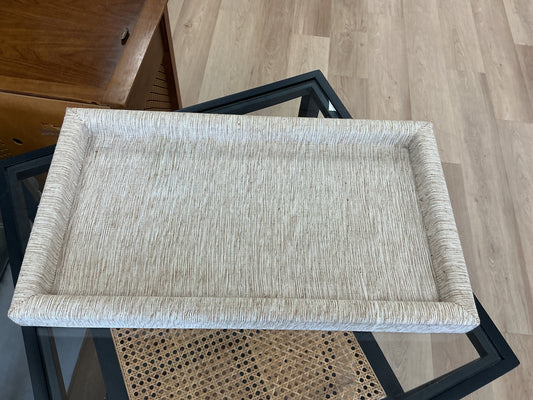 Slub Linen Wrapped Accent Tray
