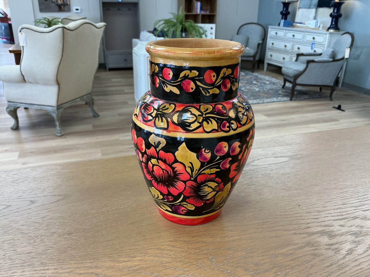 Vintage Russian Khokhloma Vase from USSR