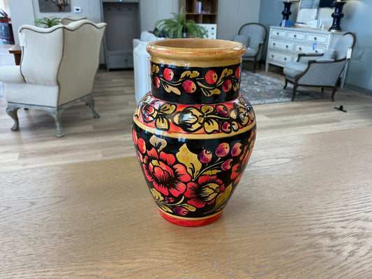 Vintage Russian Khokhloma Vase from USSR