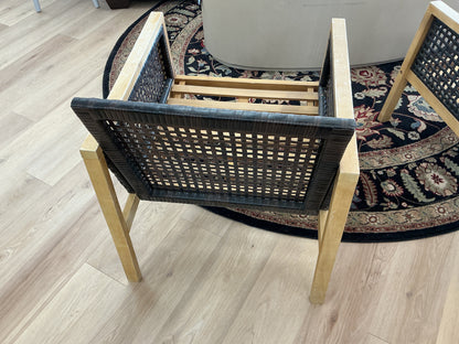 Mid-Century Wood & Strap Armchair