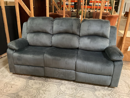 Modern Microfiber Manual Reclining Sofa