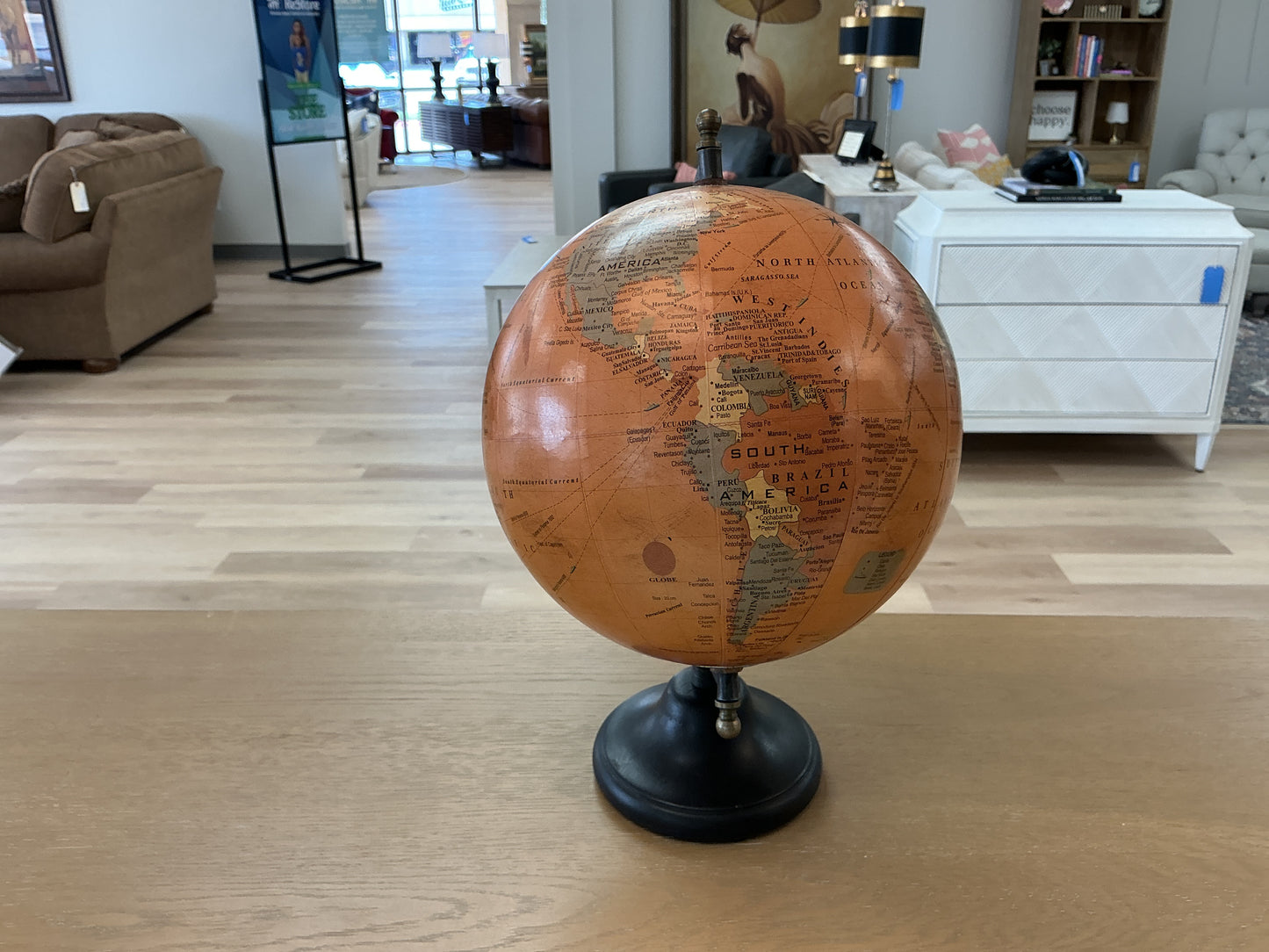 Antiqued Desktop World Globe