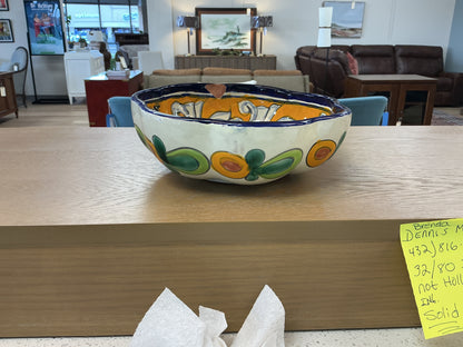 Hand-Painted Ceramic Bright Colors Bowl