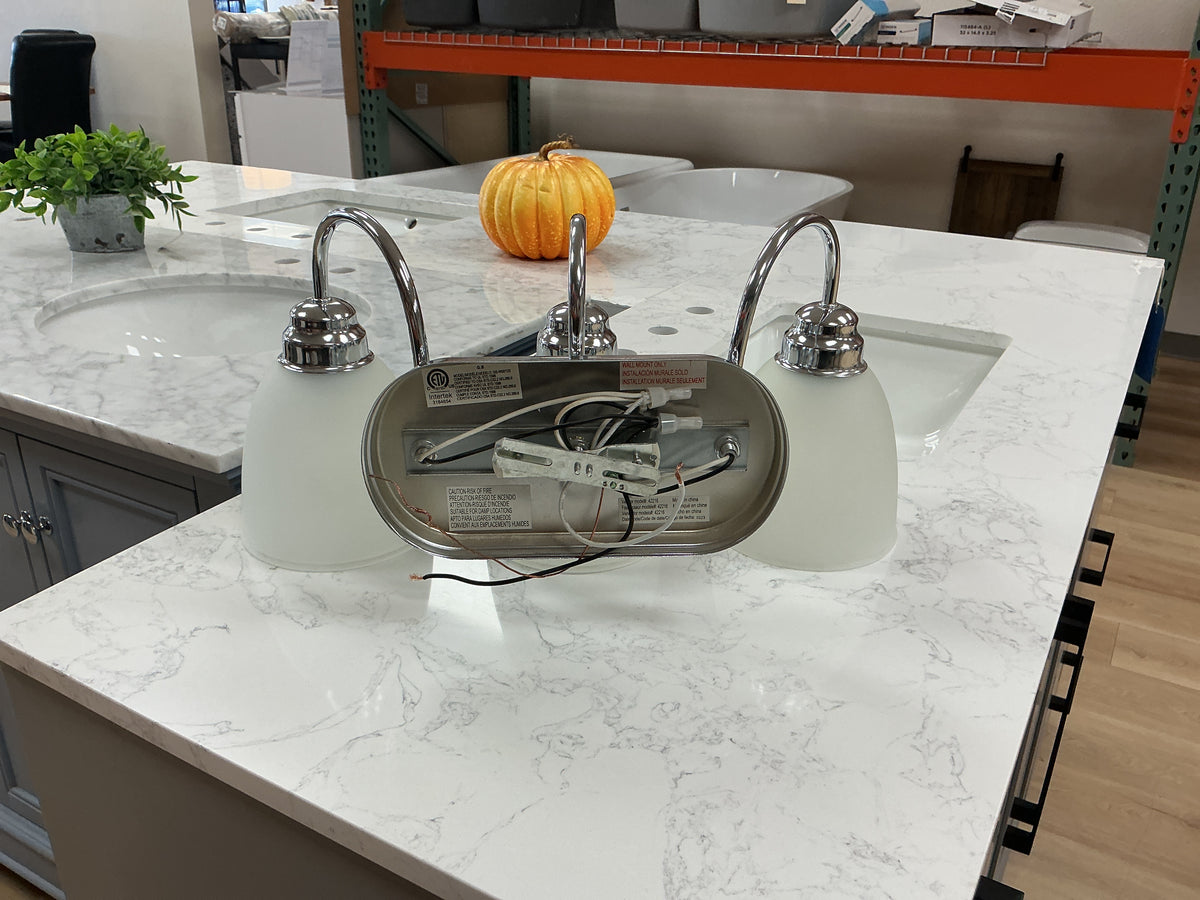 3 Light Brushed Nickel Bathroom Vanity Light