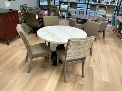 Elfredo Round Marble Dining Table