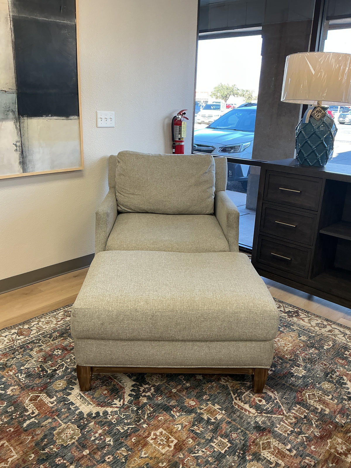 Gray Upholstered 4pc Living Room Set