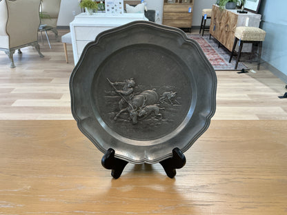 Pewter Wall Plates 9” L x 9” W