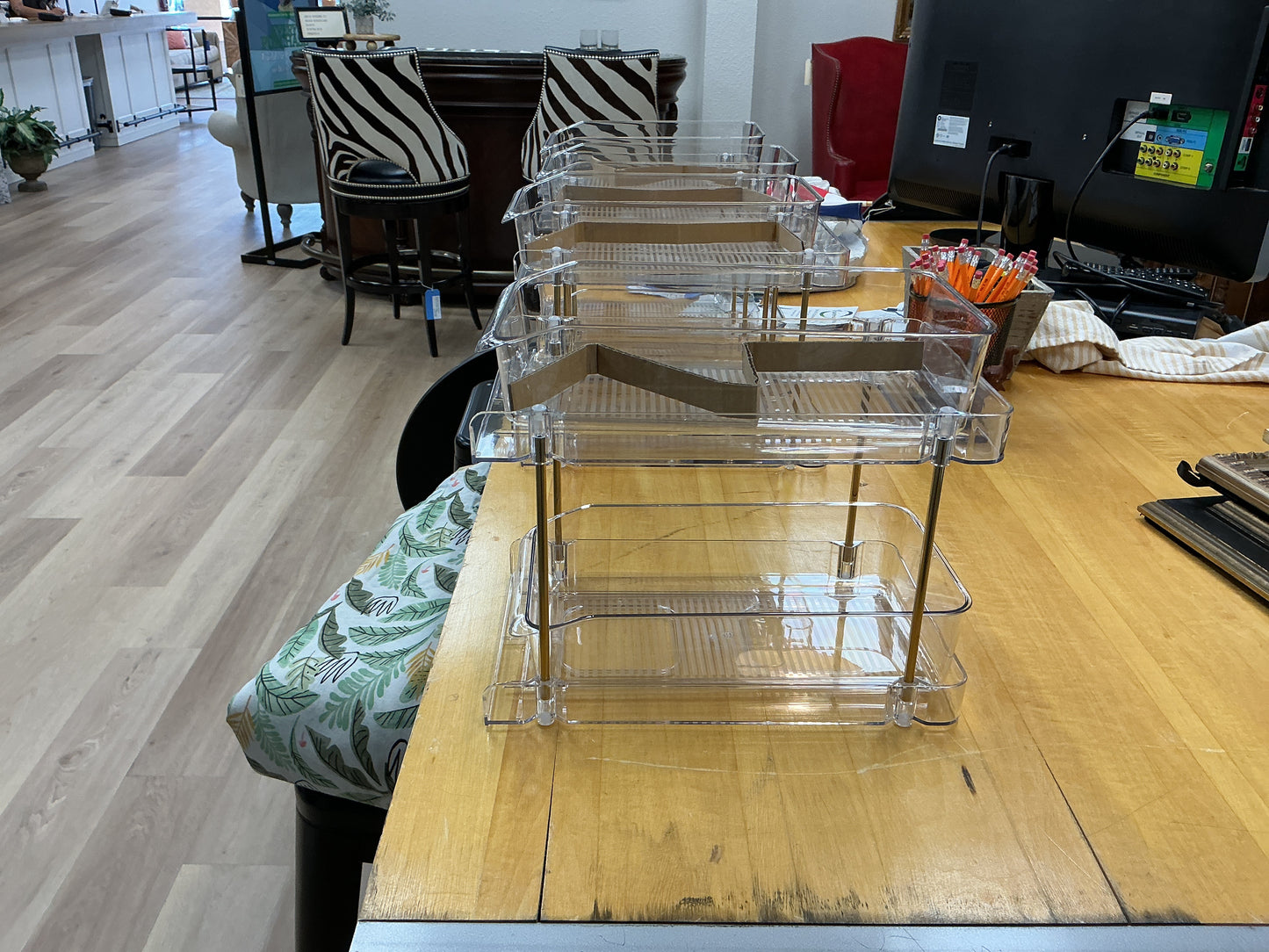 2-Tier Clear Acrylic Storage Organizer w/Pullout Drawer