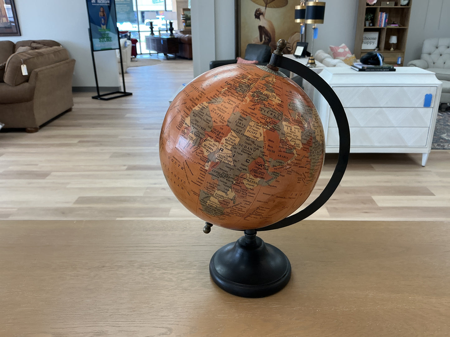 Antiqued Desktop World Globe