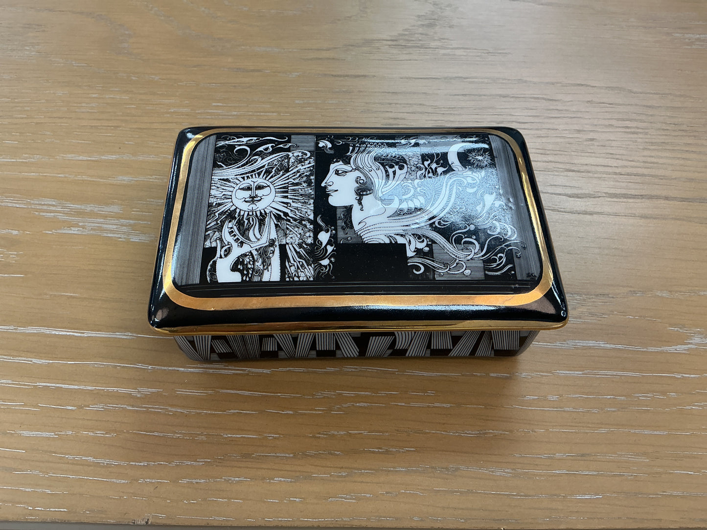 Hollohaza Endre Szasz Porcelain Trinket Box
