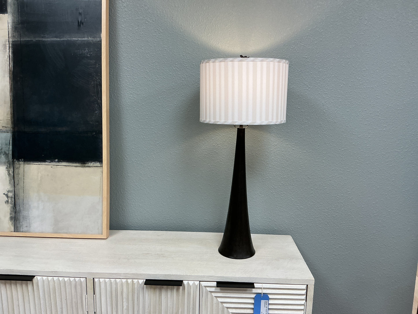 Tall Metal Conical Lamp w/Shade