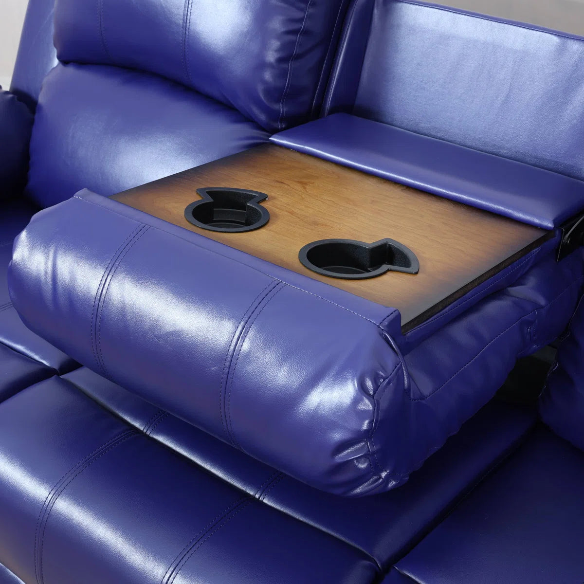 3 Piece Vegan Leather Manual Reclining Sofa