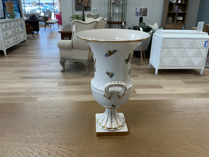 Vintage Herend Rothschild Bird Handled Urn Vase