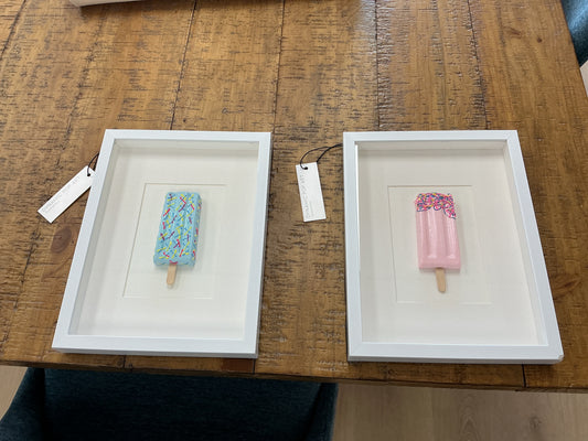 Framed 3D Popsicle Pop Art (Set of 2)