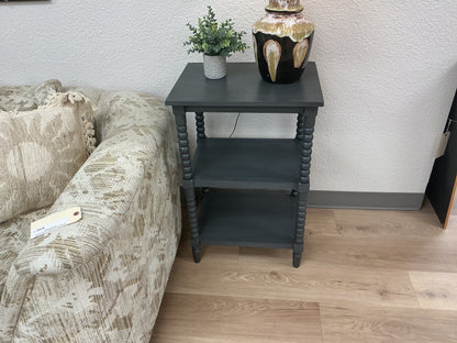 Dark Gray 3-Tier Accent Table