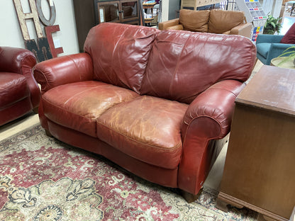 Leather Club Loveseat