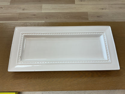 Pearl Dot Rectangular Bread Tray