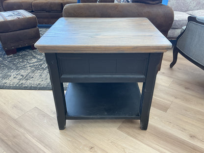Farmhouse-Style Two-Tone End Table