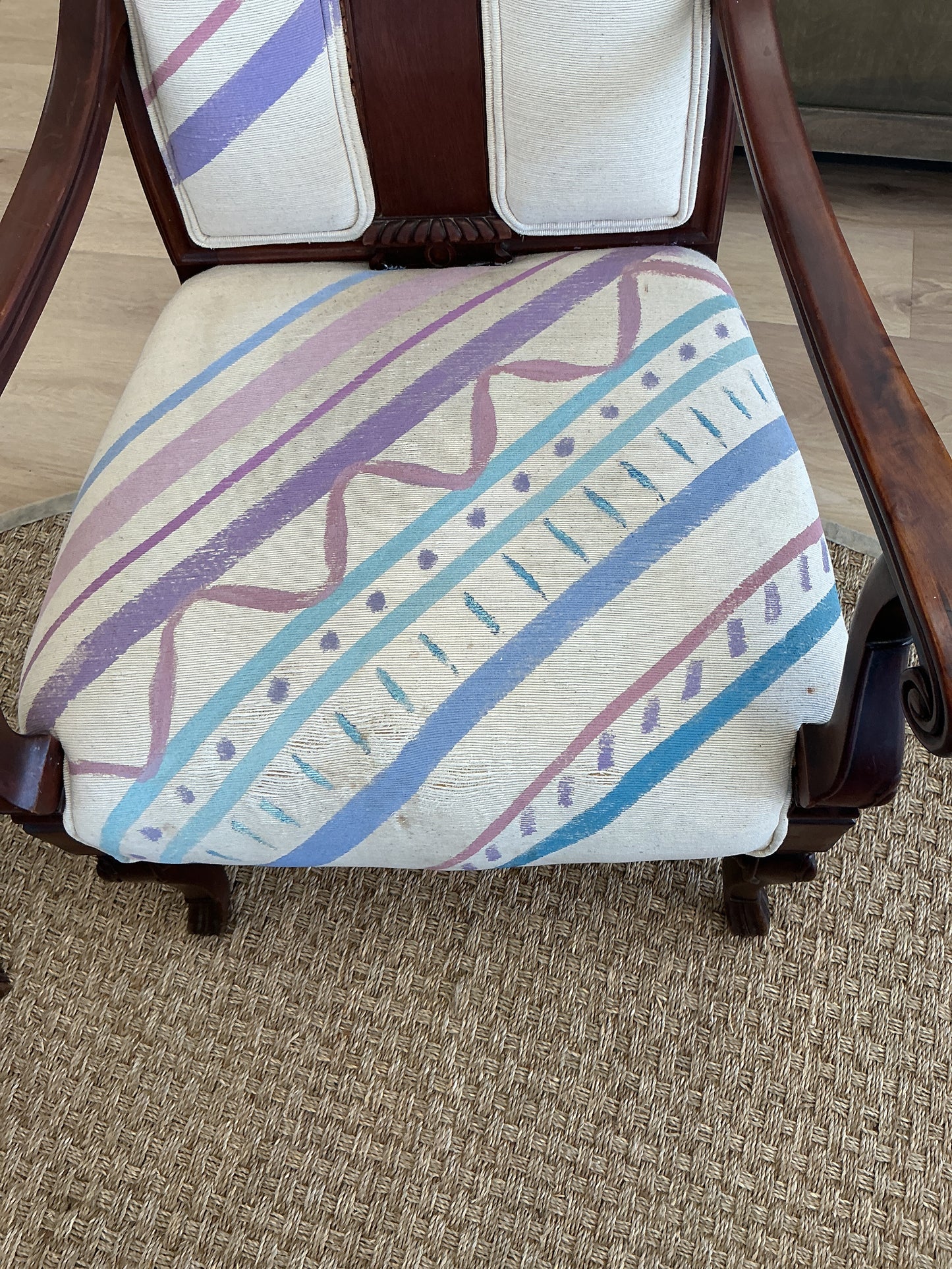 Victorian Style Upholstered Arm Chair