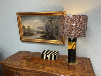 Christian Lacroix Metal Lamp w/Leopard Shade