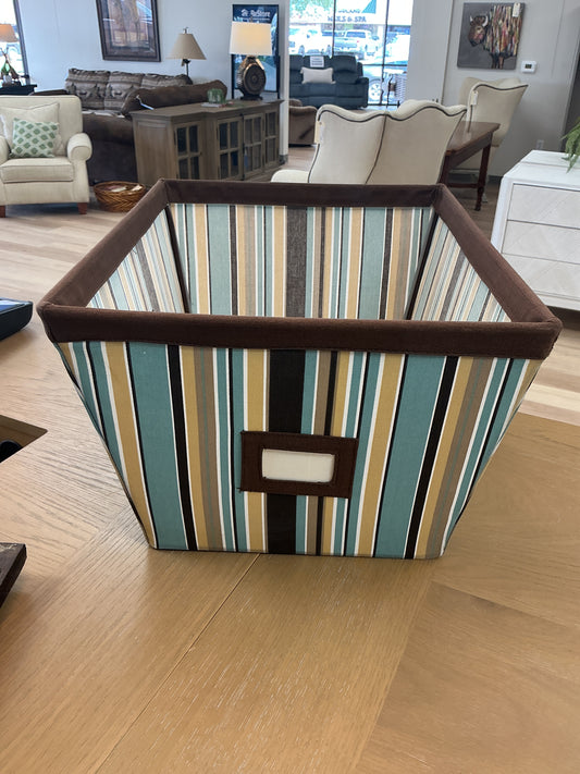Striped Storage Bin