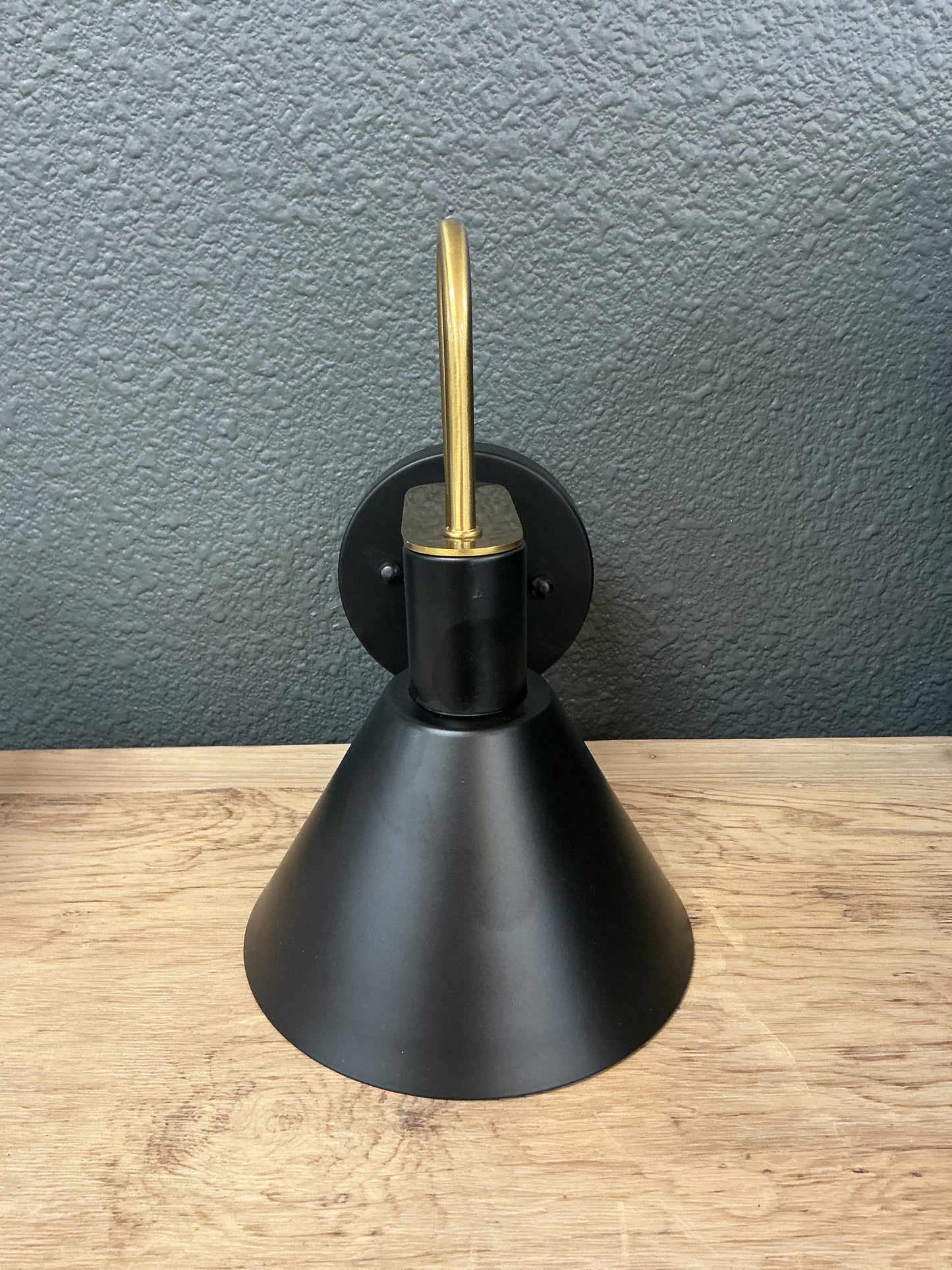 Modern Black w/Gold Finish Wall Sconce