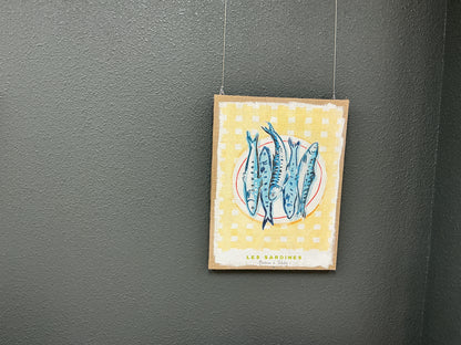Plastered Burlap Wall Decor