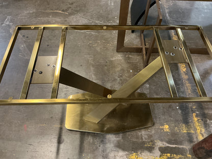 6-Person Gold Dining Table Base