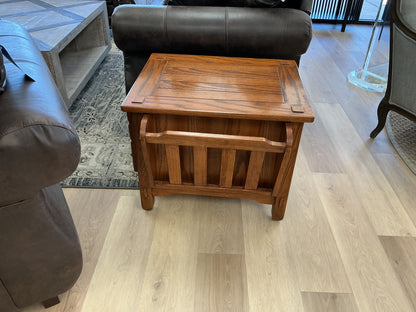 Oak Double Ended Side Table W/Magazine Rack