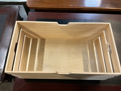 Large Wood Bin w/Wheels
