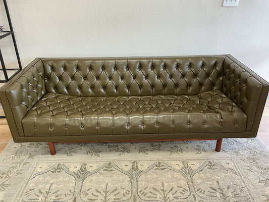 Jack Cartwright Tufted Leather Chesterfield Sofa