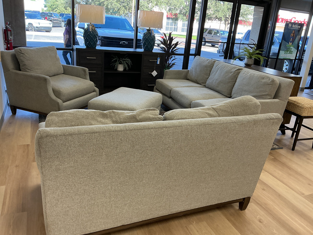 Gray Upholstered 4pc Living Room Set